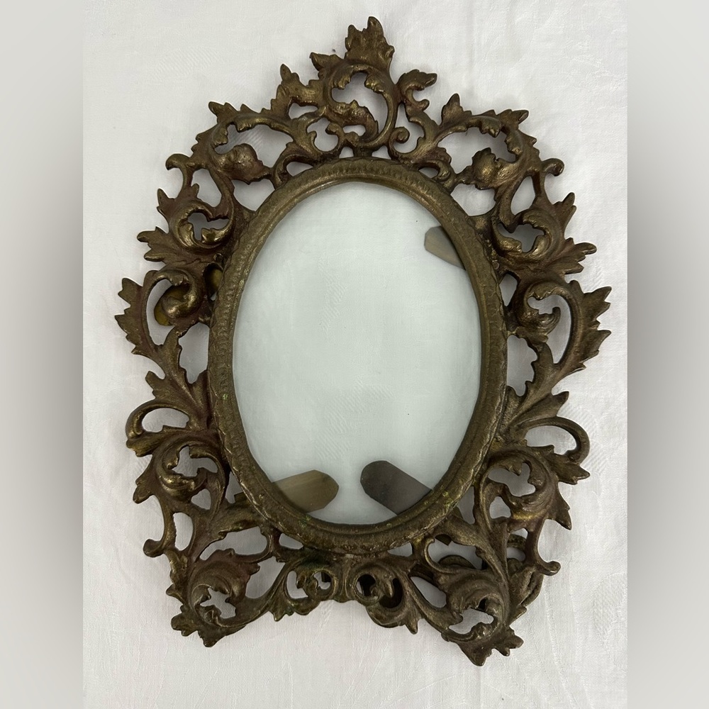Antique Brass Ornate Picture Frame